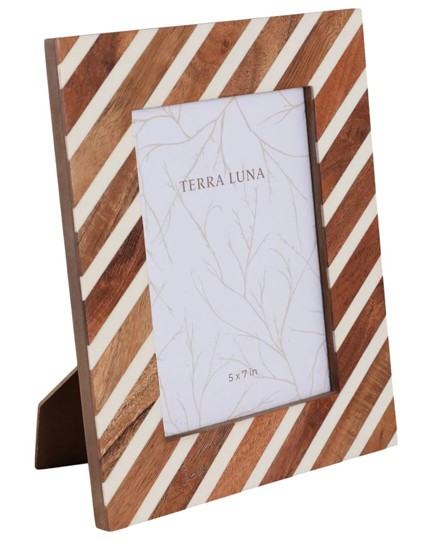 Diagonal Lines 5x7 Photo Frame - Brown