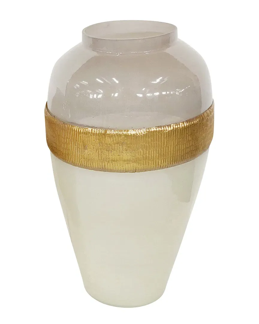 Glass Ginger Vase - White image