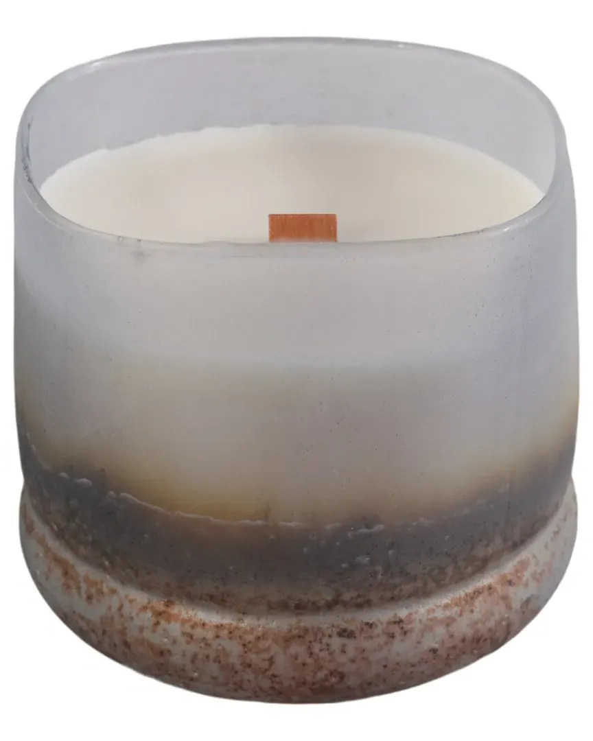 Lakeside Rain 12oz Frosted Glass Candle - Blue image