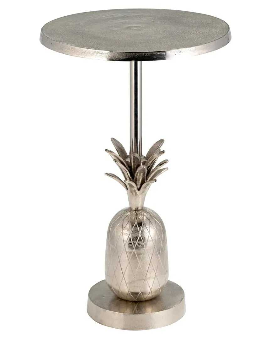 Pineapple Side Table - Silver, Aluminum