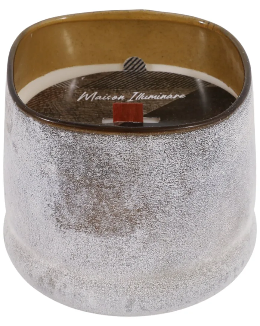 Sensual Amber 12oz Frosted Glass Candle - Brown