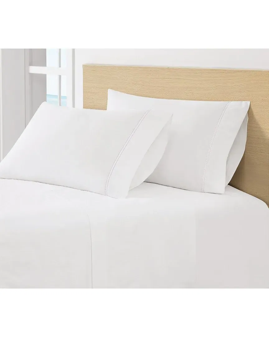 Pick Stitch Cotton Percale Pillowcase Pair - Pink Lemonade