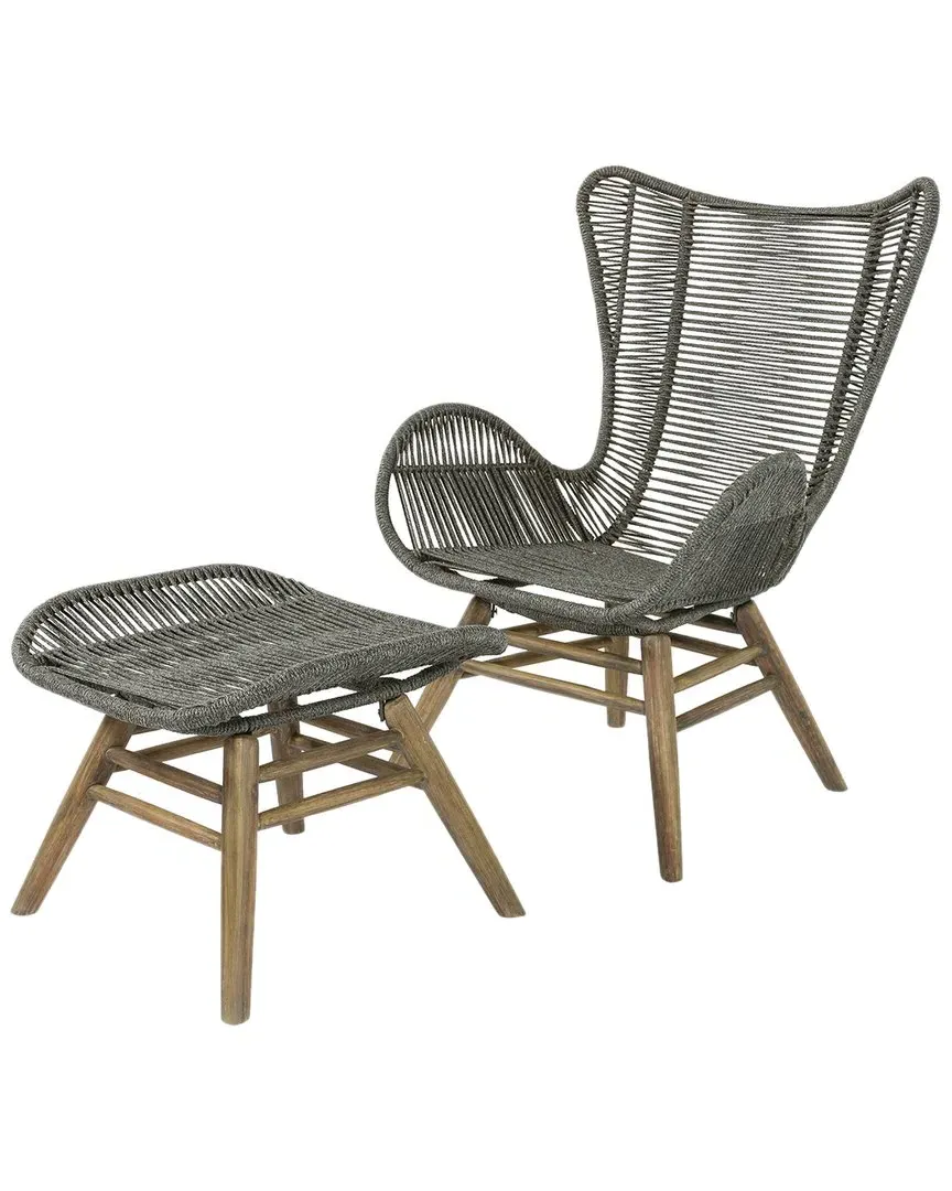 Explorer Oceans Neptune Chair and Ottoman - Grey, Eucalyptus image