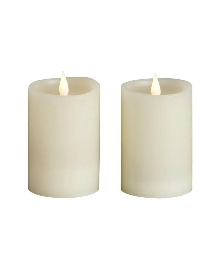 Set of 2 Motion Flameless Candles - Ivory