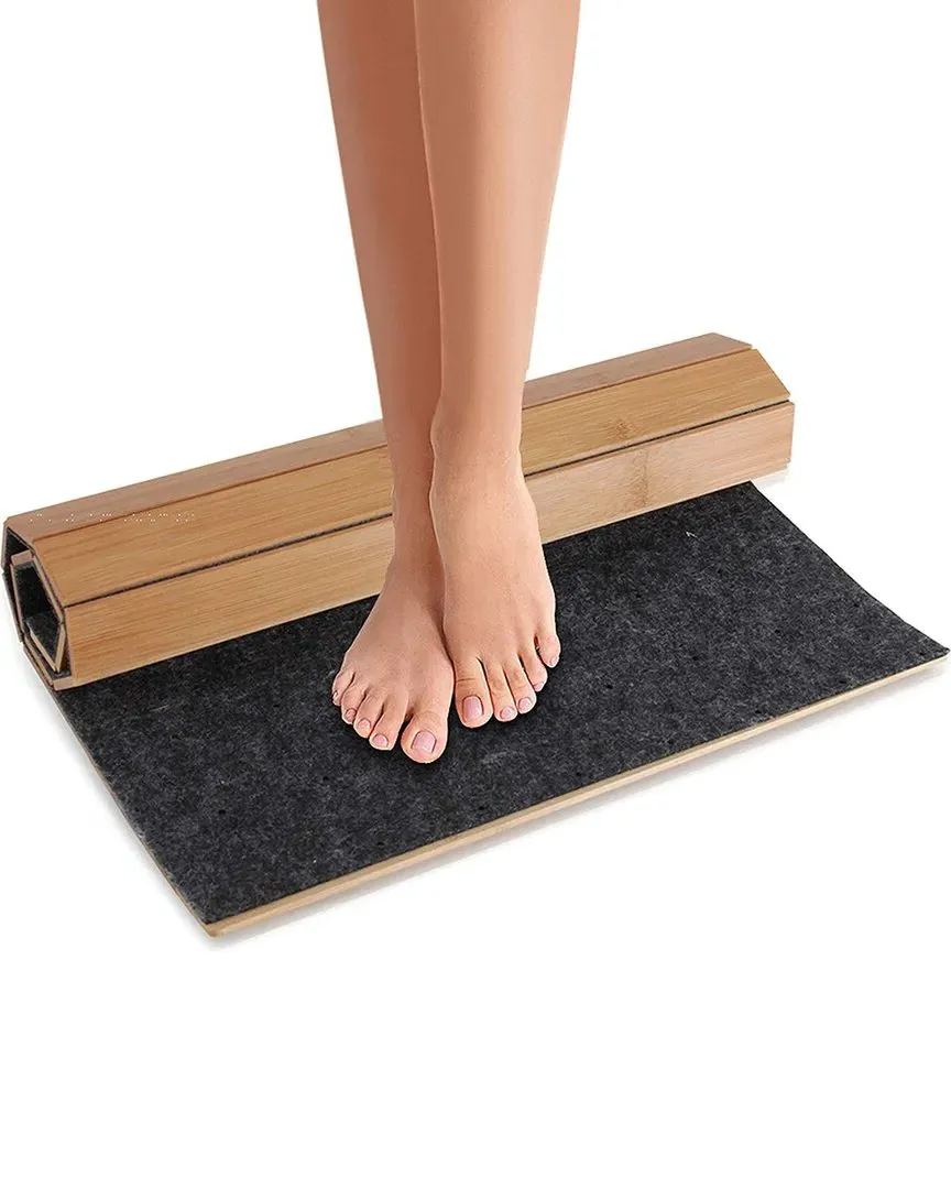 Bamboo Floor Bath Mat - Brown image