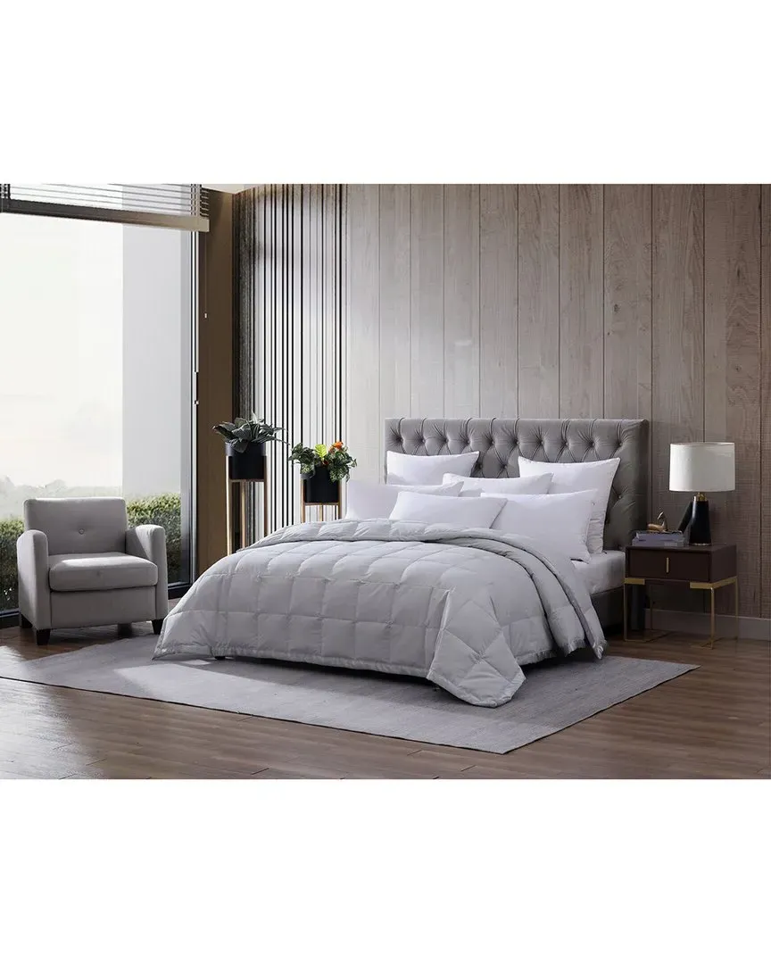 650 Fill Power Down Blanket - Grey, Microfiber