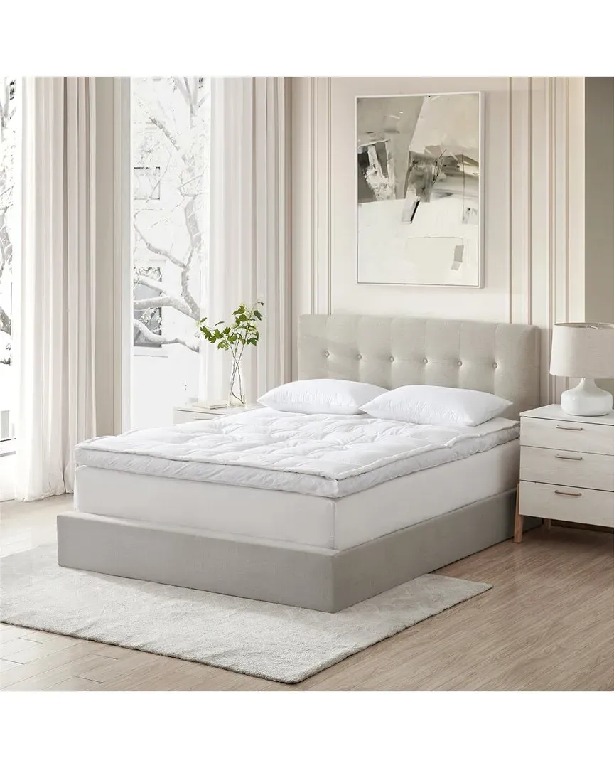 HeiQ Cooling 3in Down-Top Featherbed - White, Cotton