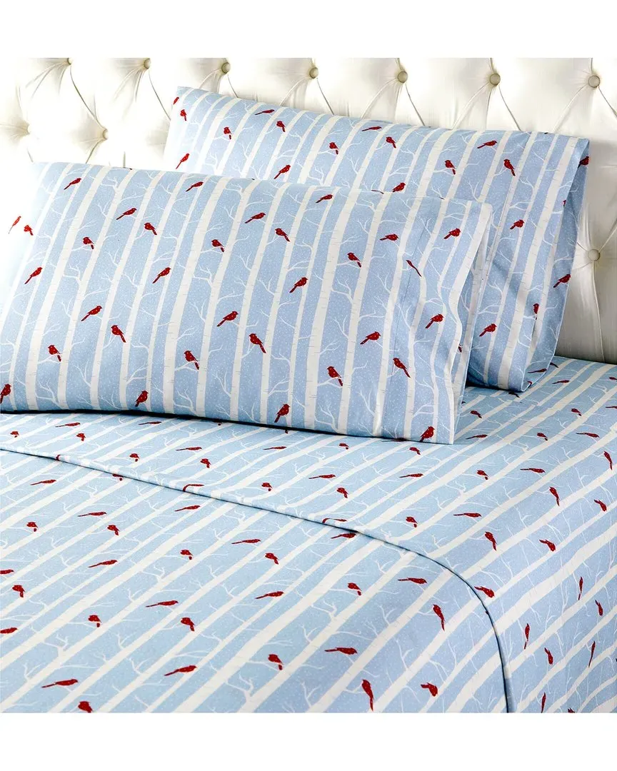 150tc Micro Flannel Deep-Pocket Sheet Set - Cardinals Blue