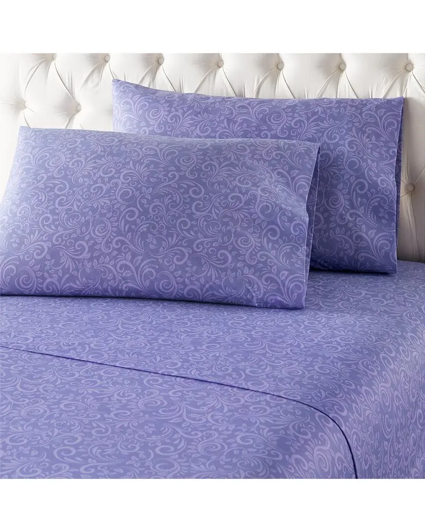 150tc Micro Flannel Deep-Pocket Sheet Set - Traditions Lilac