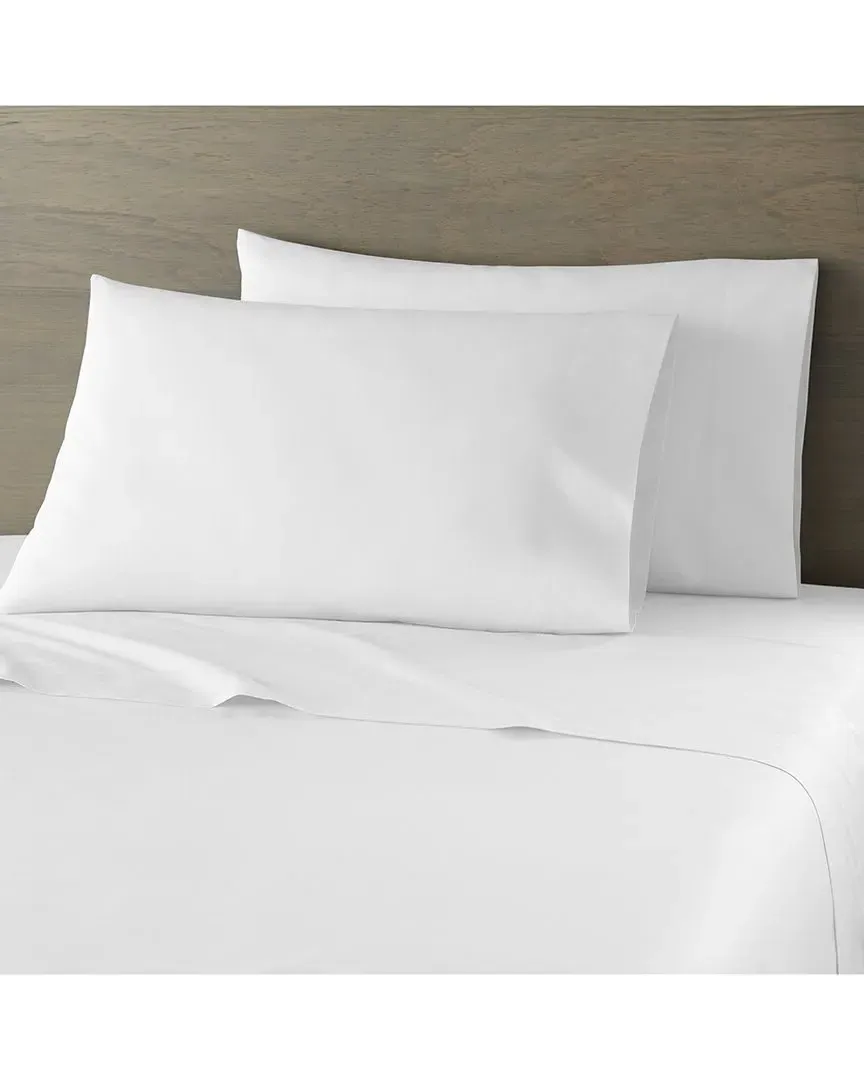 250TC Cotton Percale Sheet Set - Pure White