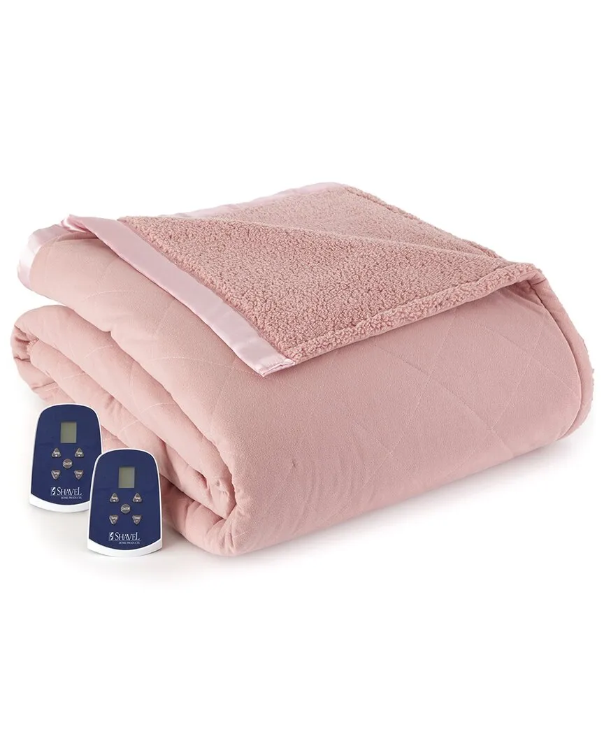 Micro Flannel Electric Blanket - Frosted Rose, Polyester