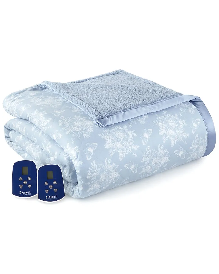 Micro Flannel Electric Blanket - Toile Wedgewood, Polyester