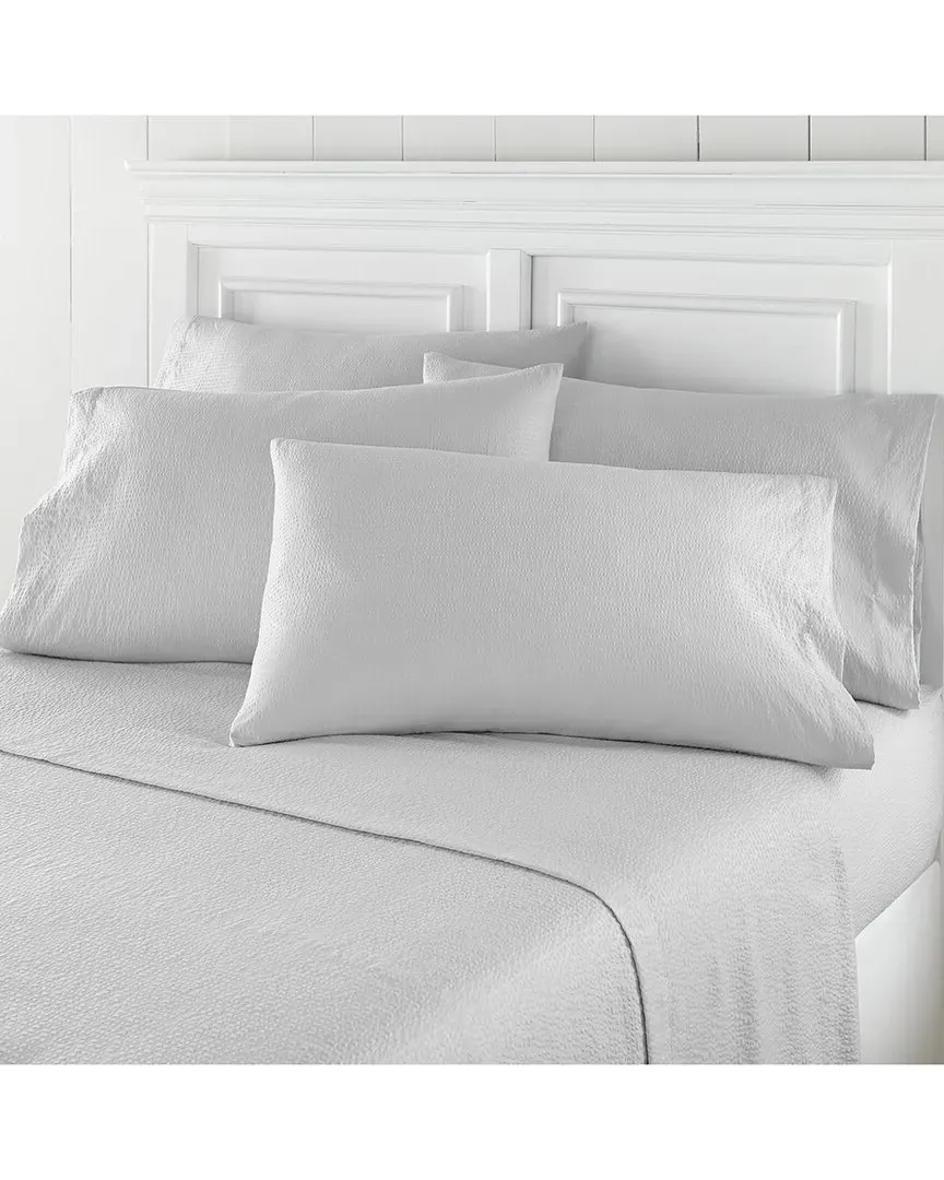 Seersucker Sheet Set - Fog Gray, Polyester image