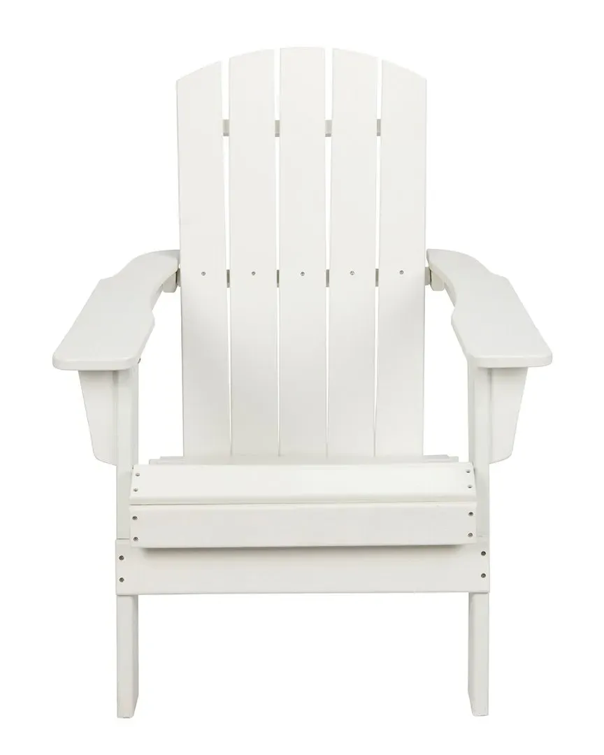 Seaside Foldable Adirondack Chair - White, HDPE