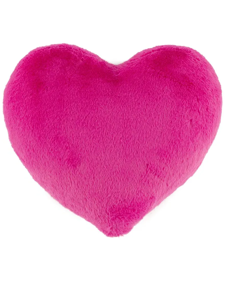 Heart Pillow - Pink, Faux Fur image