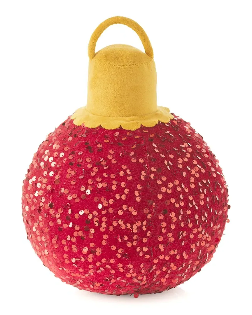 Merry Bauble Sequin Small Pillow - Ruby image