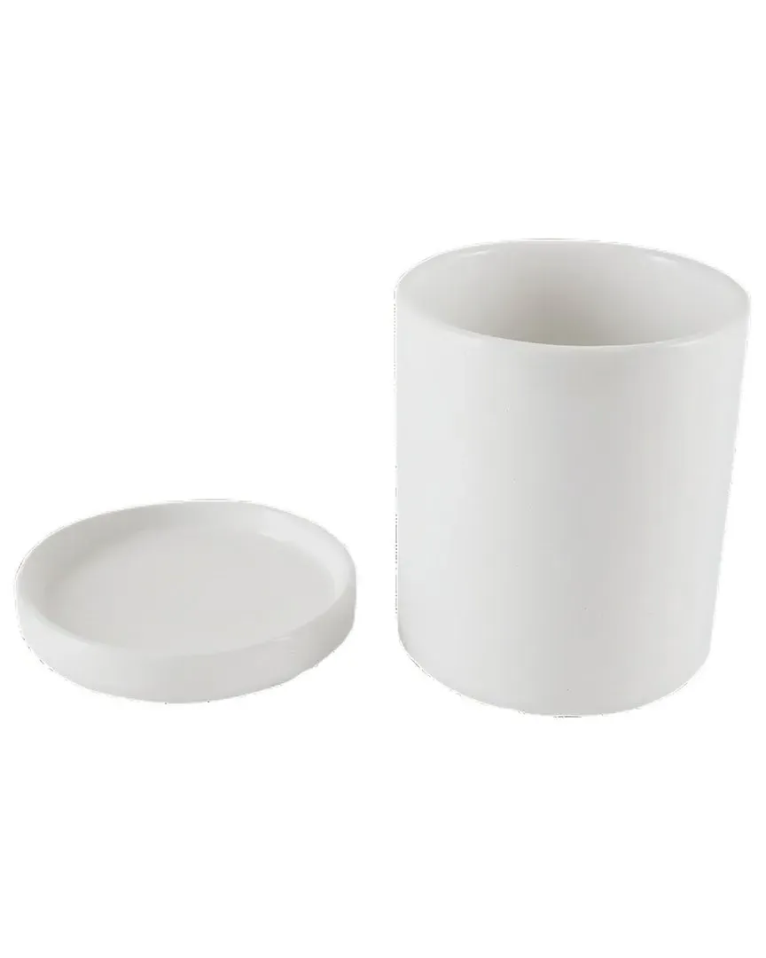 Planter with Saucer - White, Ceramic image