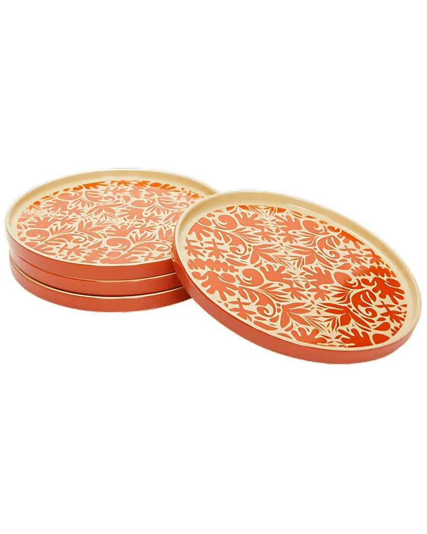 Short Stories Set of 4 Plates - Orange, Ceramic image