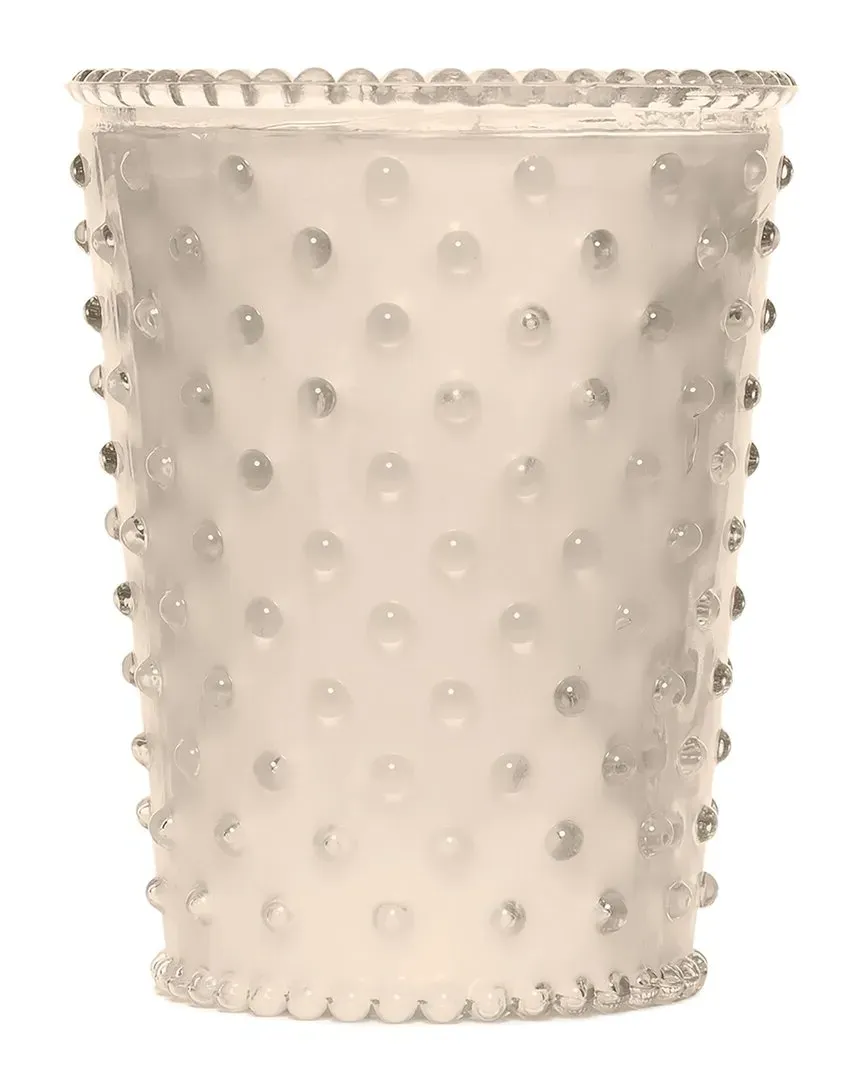 Caramel Biscotti Hobnail Glass Candle - Beige image