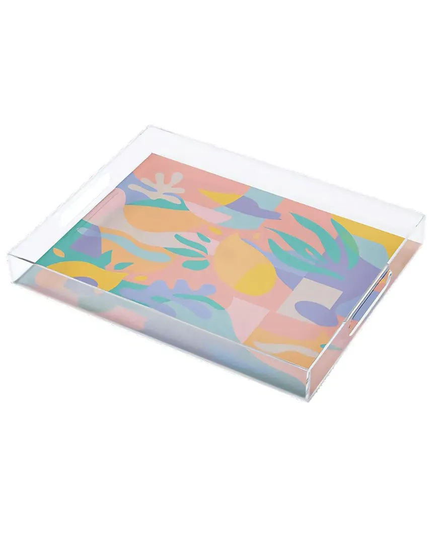 Lemons In Amalfi Acrylic Tray - Multicolor image