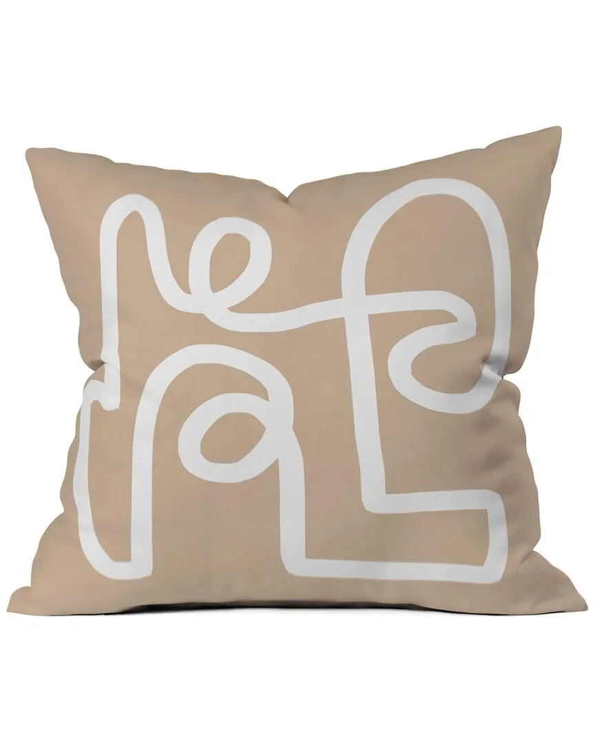 Squiggle Pillow - Beige, Polyester image