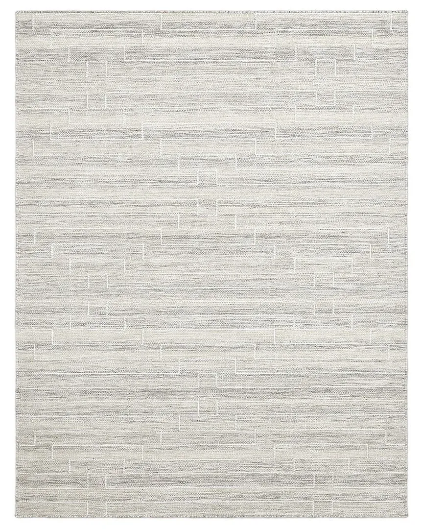 Barry Geometric Area Rug - Beige, Wool & Cotton image