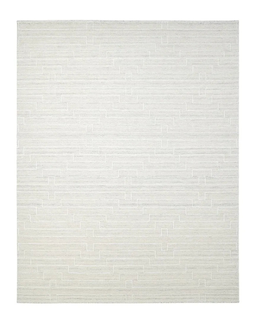 Barry Geometric Hand-Woven Area Rug - Beige, Wool-Blend