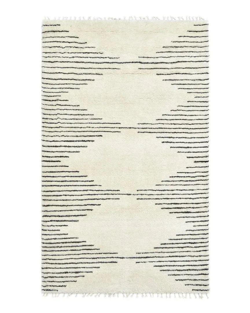 Bernie Hand-Knotted Bohemian Rug - Parchment, Wool-Blend image