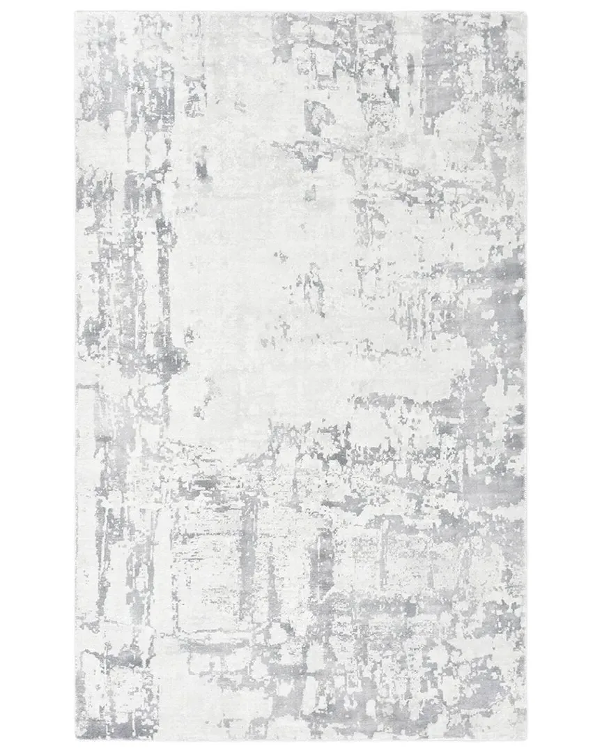 Blush Handmade Rug - Gray, Viscose
