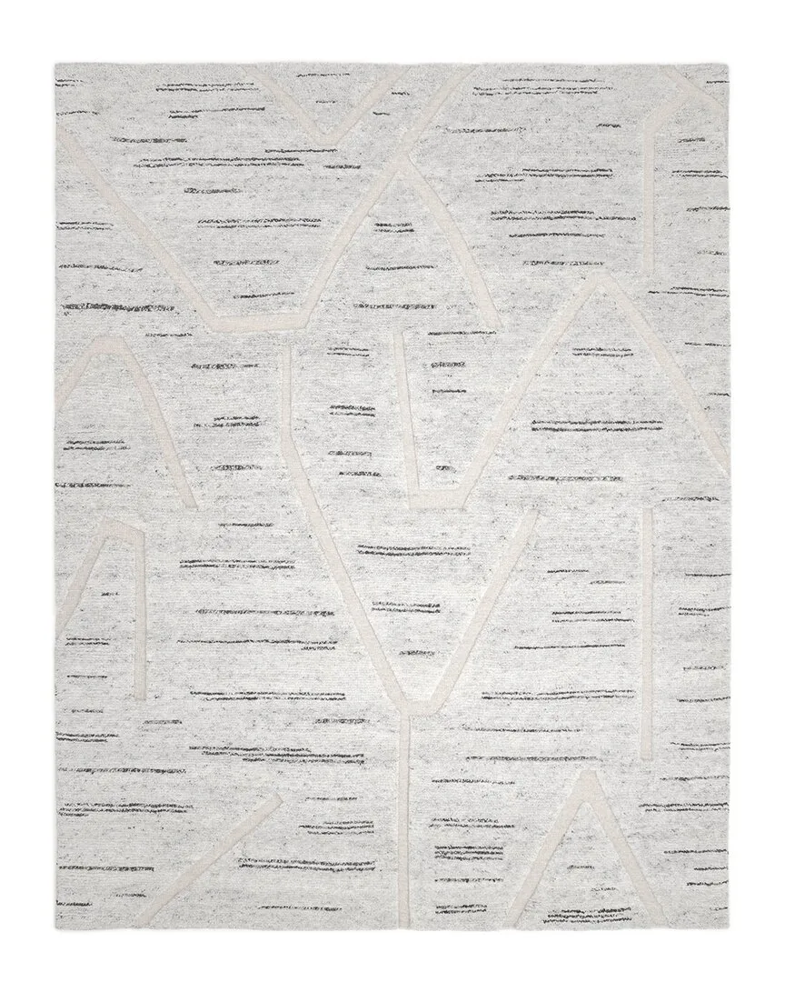 Chelsea Striped Hand-Knotted Area Rug - Light Gray, Wool-Blend image