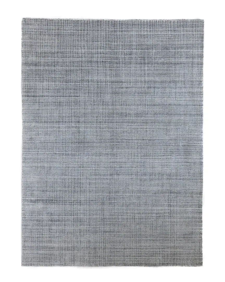 Cooper Loom-Knotted Rug - Silver, Wool Viscose