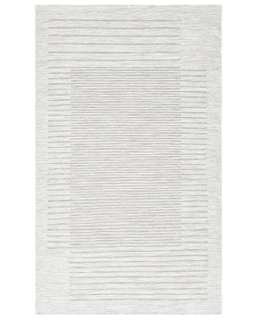 Flatweave Hand-Woven Wool Rug - Silver