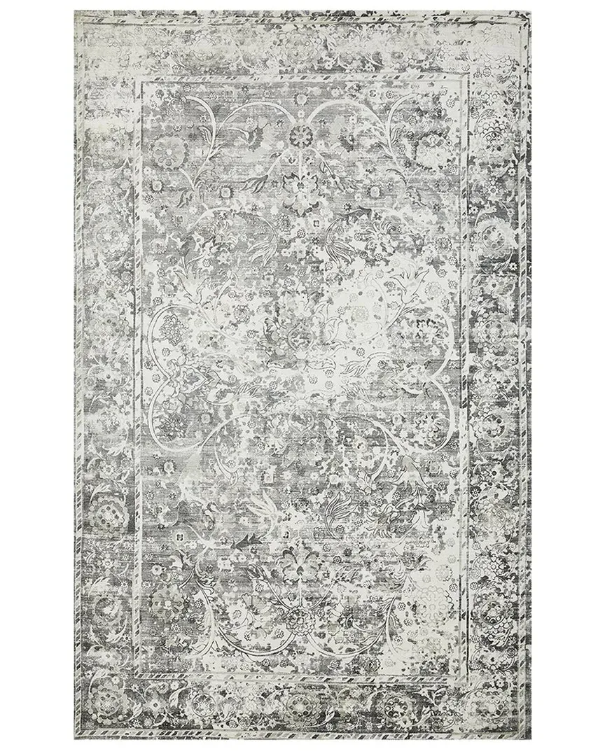 Floral Hand-Loomed Rug - Bone, Viscose