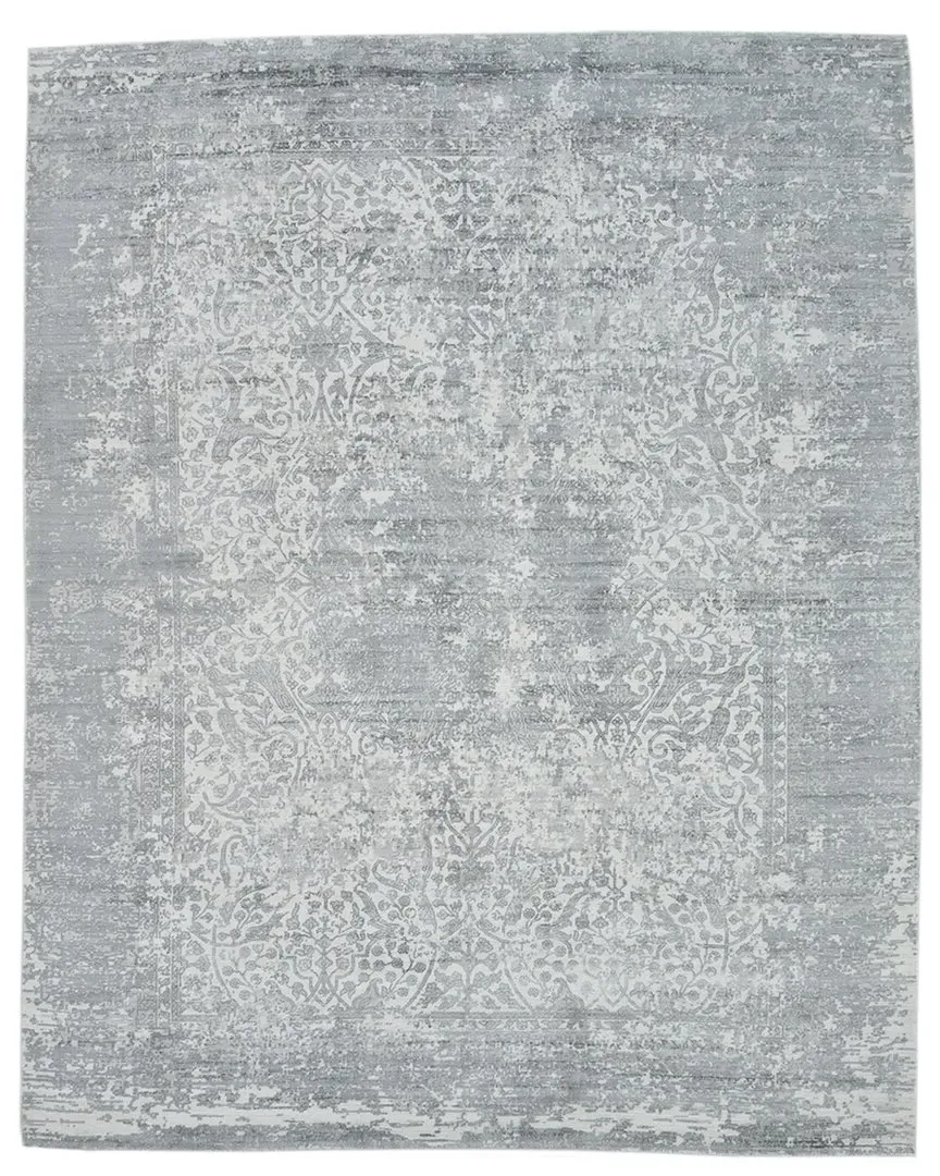 Floral Hand-Loomed Rug - Pewter, Viscose image
