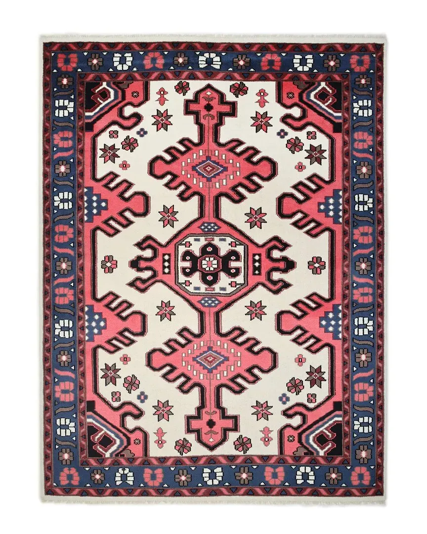 Gobi Bohemian Hand-Knotted Area Rug - Ivory, Wool-Blend