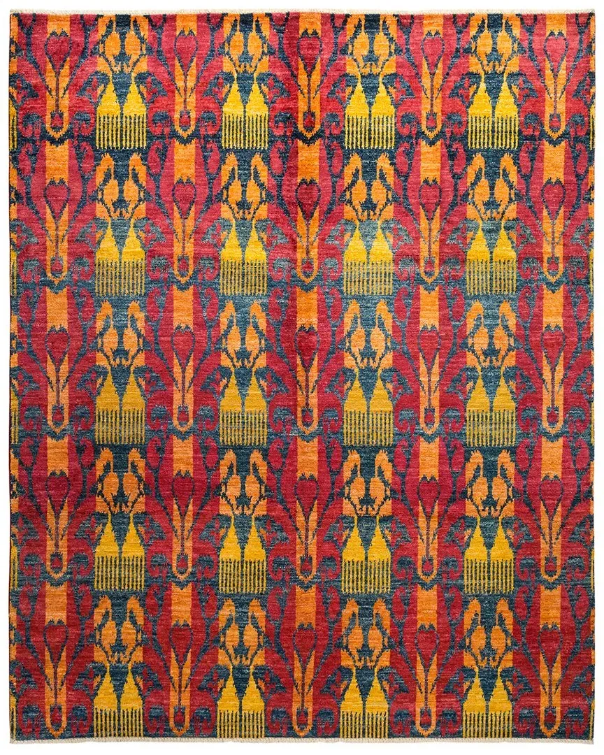 Hand-Knotted Wool Rug - Red image