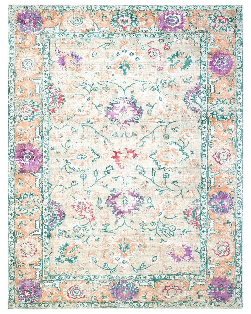 Ithica Floral Hand-Loomed Area Rug - Beige, Wool-Blend