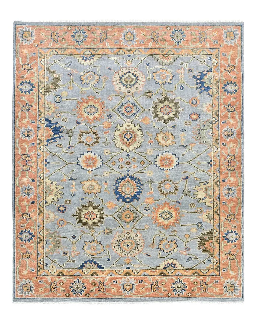 Liza Floral Hand-Knotted Area Rug - Gray, Wool-Blend