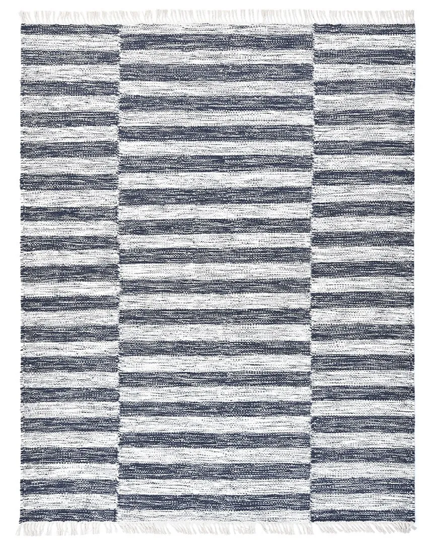 Louella Striped Area Rug - Black, Wool & Cotton image