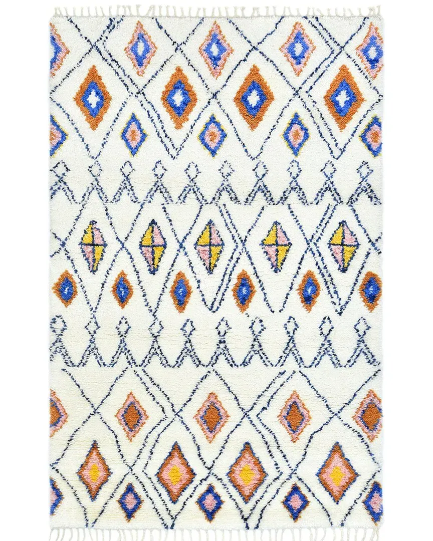 Mila Hand-Knotted Rug - Ivory, Wool-Blend