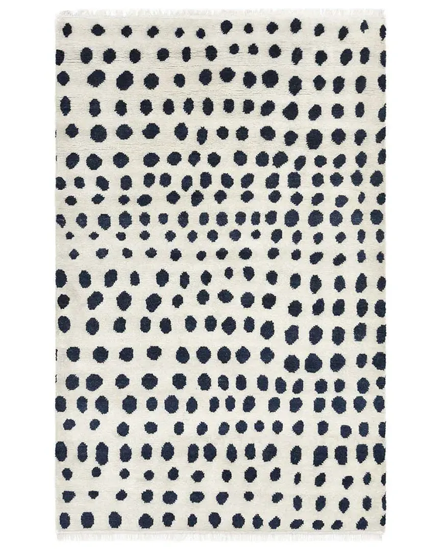 Moroccan Hand-Knotted Wool Rug - Parchment