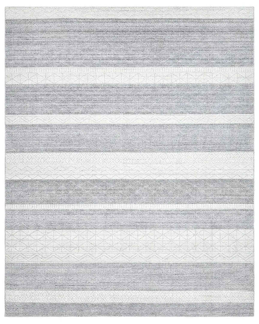 Pari Striped Hand-Loomed Area Rug - Gray, Wool-Blend image