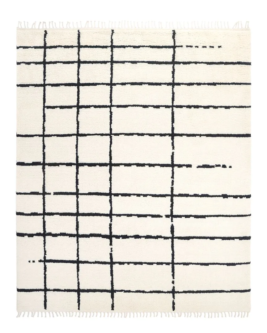 Paris Bohemian Moroccan Hand-Knotted Area Rug - Ivory, Wool