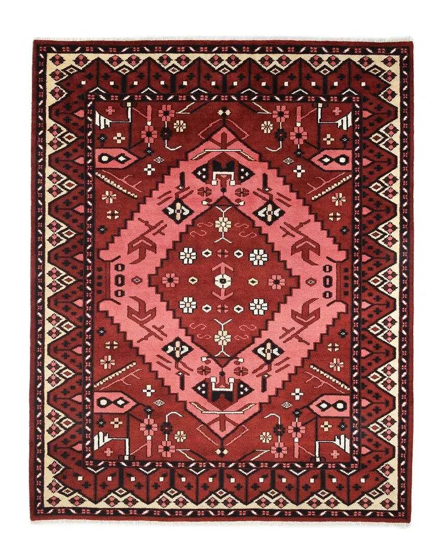 Sahara Bohemian Hand-Knotted Area Rug - Red, Wool-Blend image