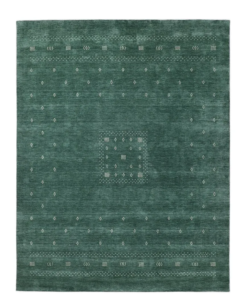 Simi Handmade Area Rug - Green, Wool-Blend