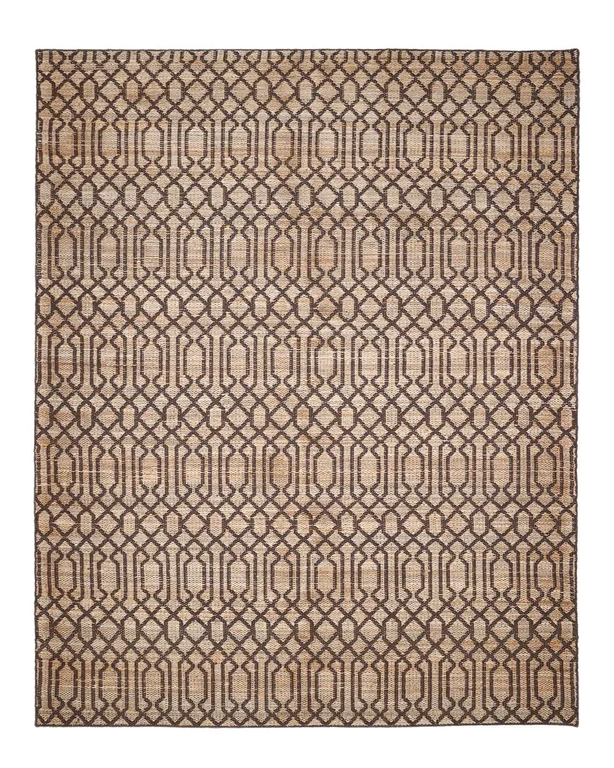 Sophie Trellis Hand-Woven Area Rug - Brown, Jute-Blend