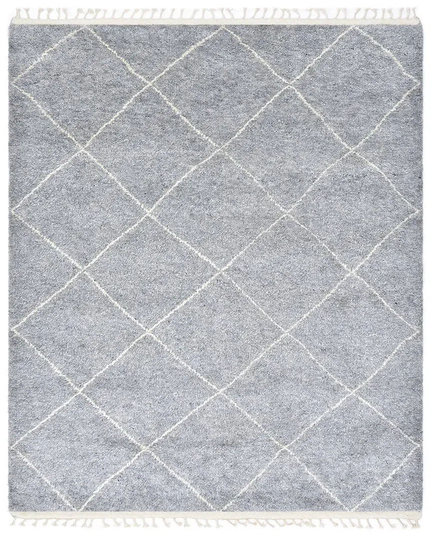 Wallis Bohemian Moroccan Area Rug - Grey, Wool image