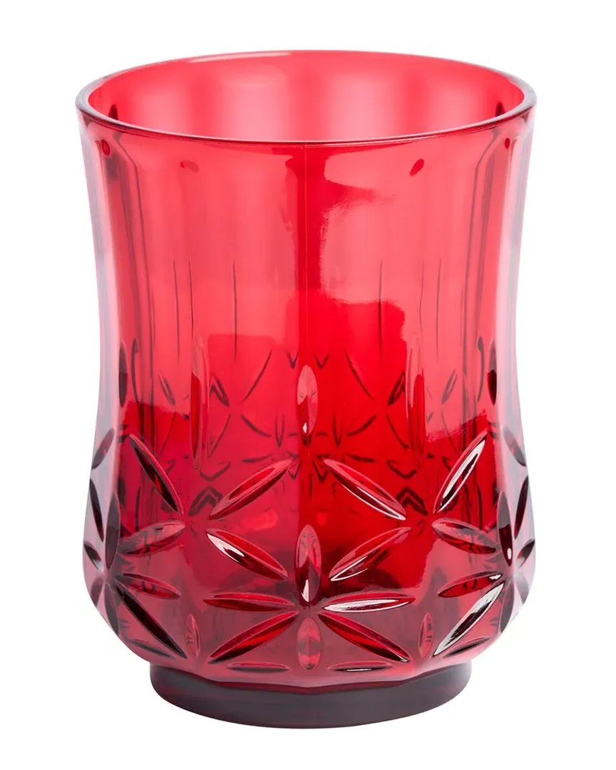 Set of 4 Short 15oz Acrylic Tumblers - Red
