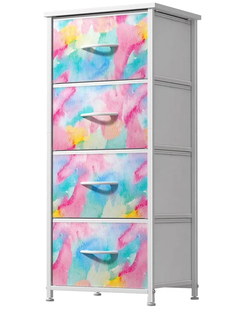 4-Drawer Dresser - Watercolor Tie-Dye, Fabric