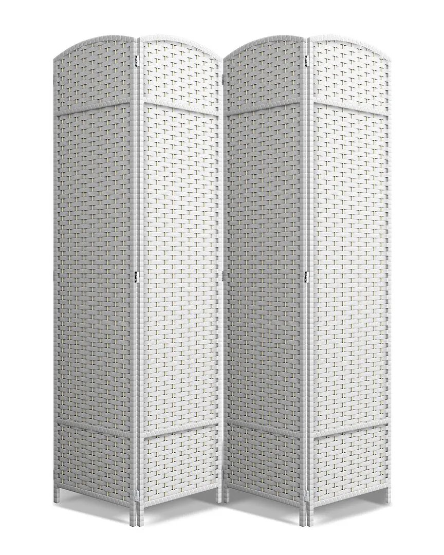 4 Panel Room Divider - White